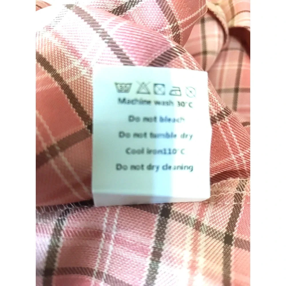 Vintage Allegra K Women's Skirt Size Large Pink Black Plaid Zip Side Flare...
